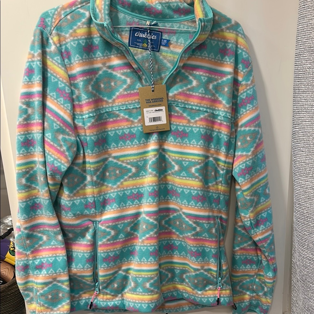 Chubbies Colorful Patterned Fleece Pullover